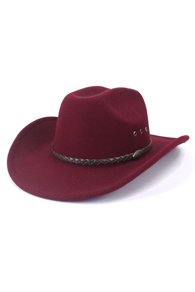 WOMEN WESTERN FELT HAT JAZZ COWBOY HAT