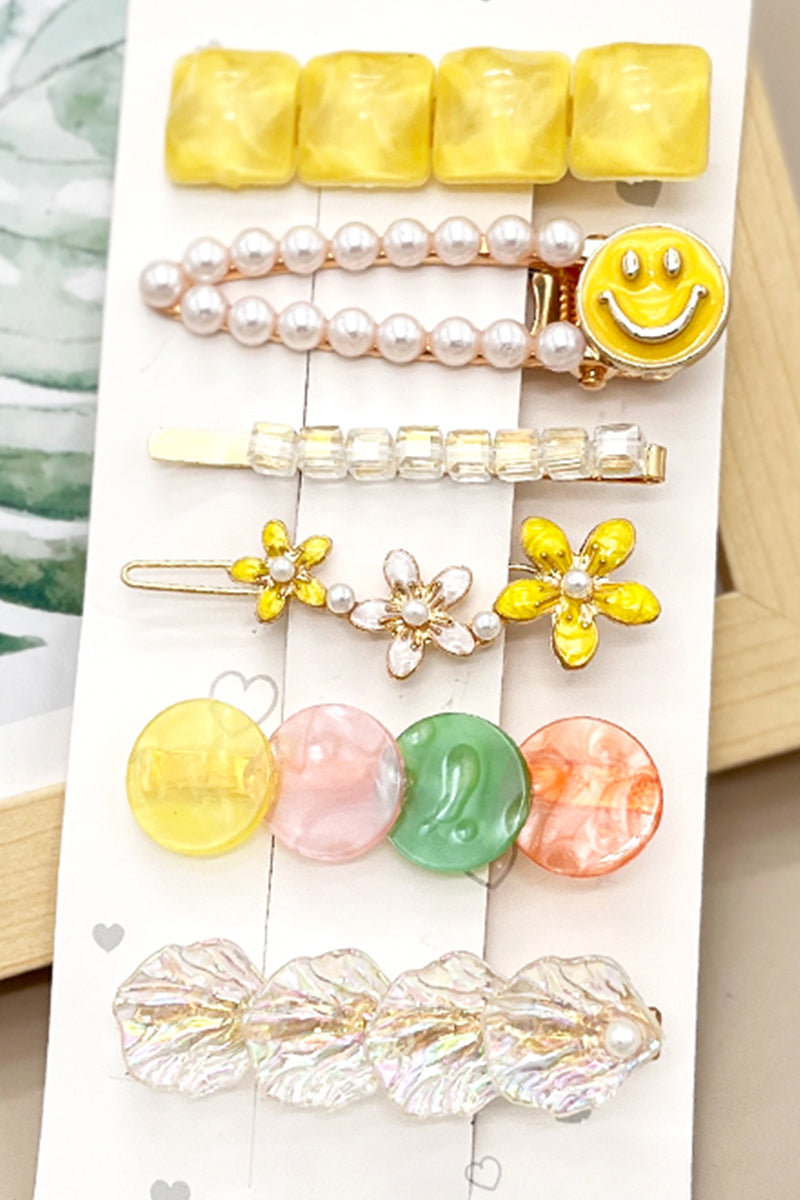 FAUX PEARL DECOR HAIR CLIP, 6PCS PER 1 PACK