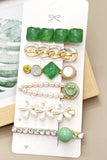 FAUX PEARL DECOR HAIR CLIP, 5PCS PER 1 PACK