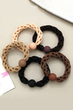 5PCS SOLID HAIR TIE
