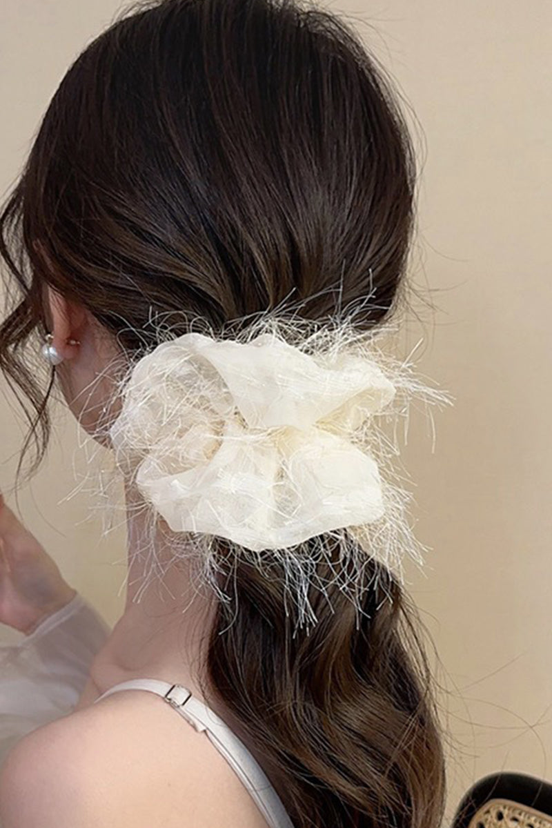 FASHION TASSELS SOLID COLOR SCRUNCHIE