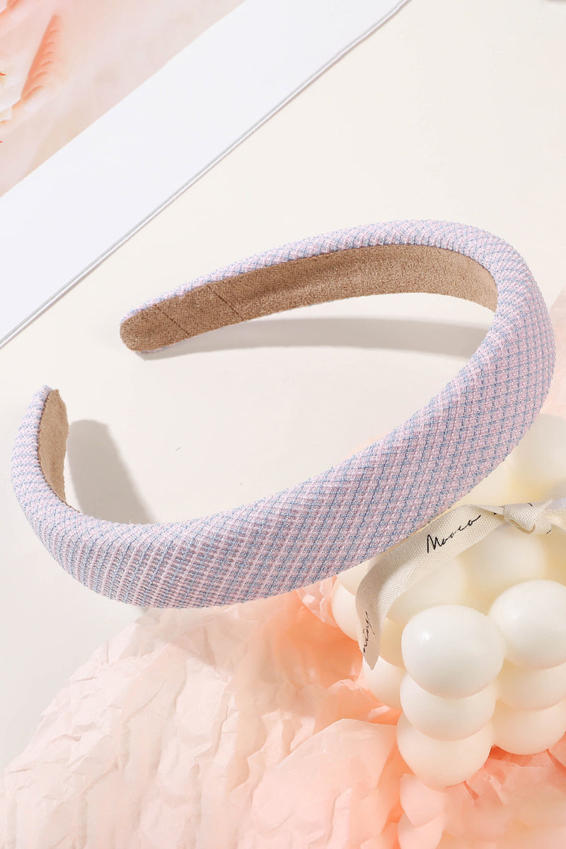PLAID PATTERN HAIR HOOP
