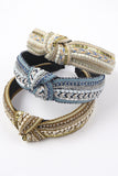 FAUX PEARL & RHINESTONE DECOR HEADBAND