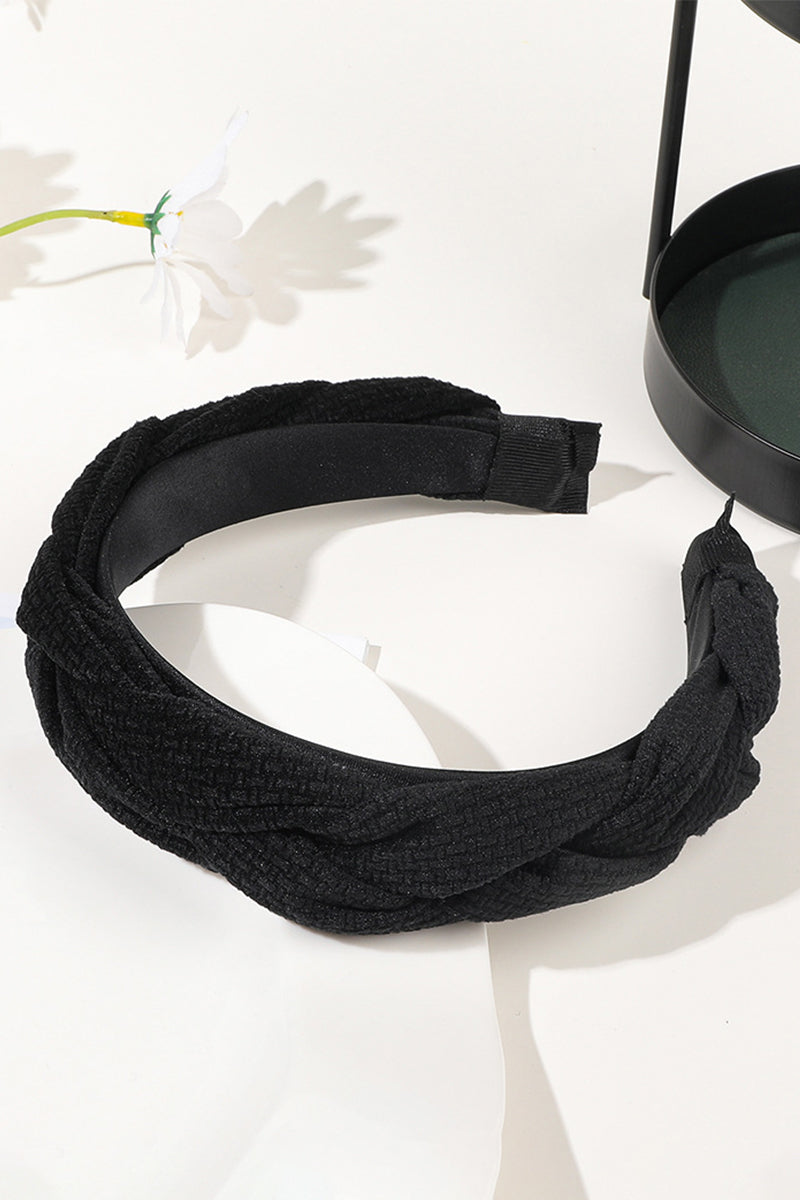 4PCS COLOR BLOCK WEAVE DETAIL HEADBAND, 4PCS PER 1 PACK