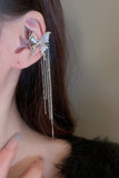 BUTTERFLY PENDANT CHAIN DROP EARRINGS