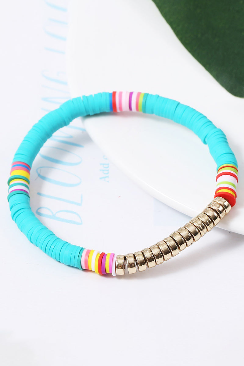 6PCS COLORFUL BEADED BRACELET, 6PCS PER 1 PACK