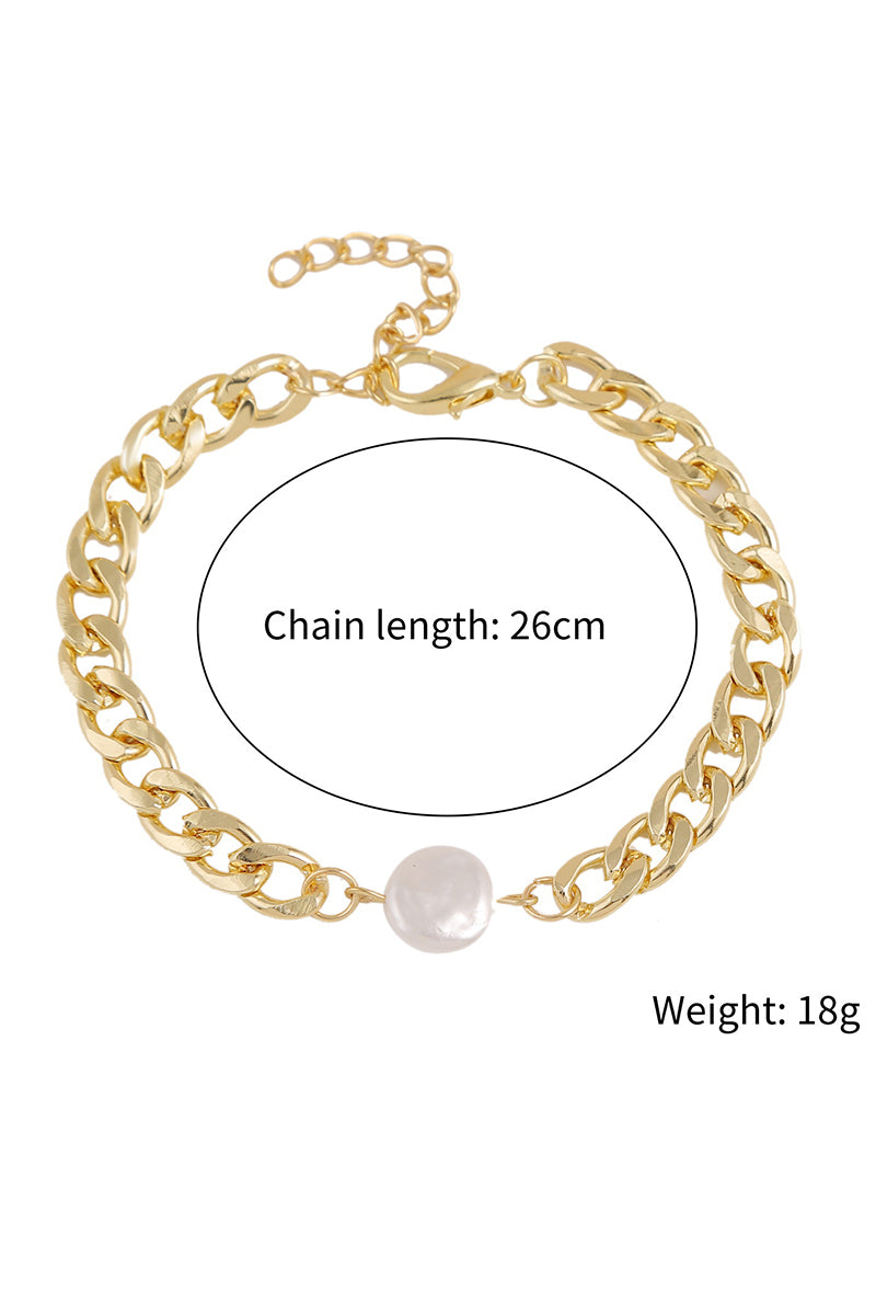 PEARL CHARM BEADED BRACELET