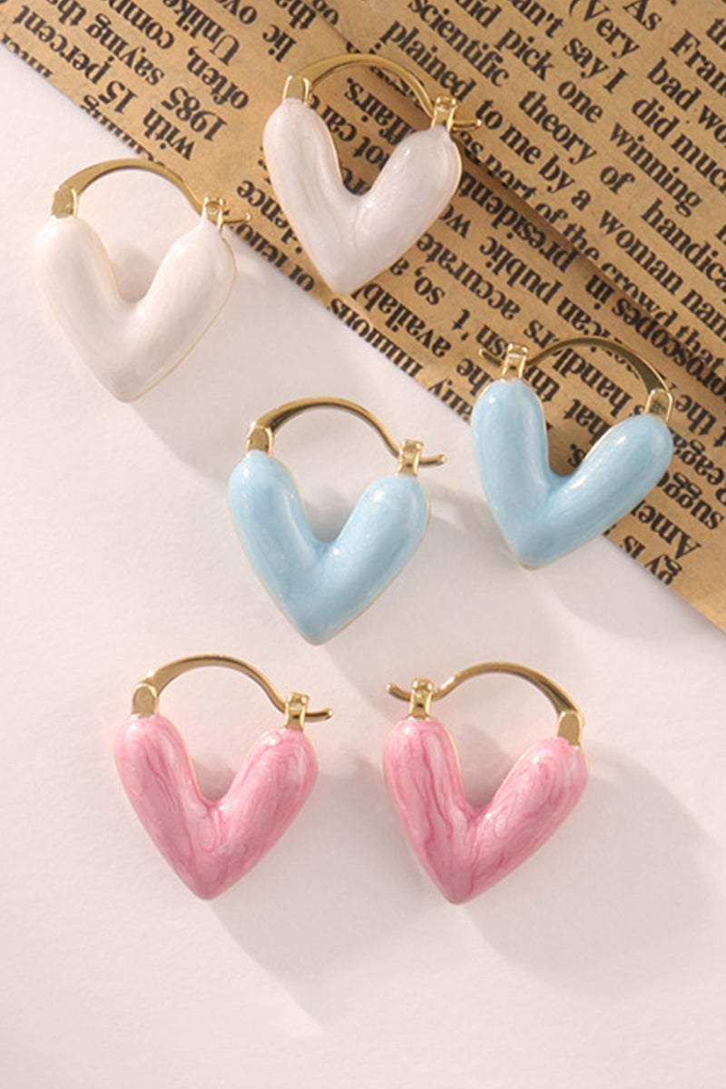 HEART DECOR HOOP EARRINGS