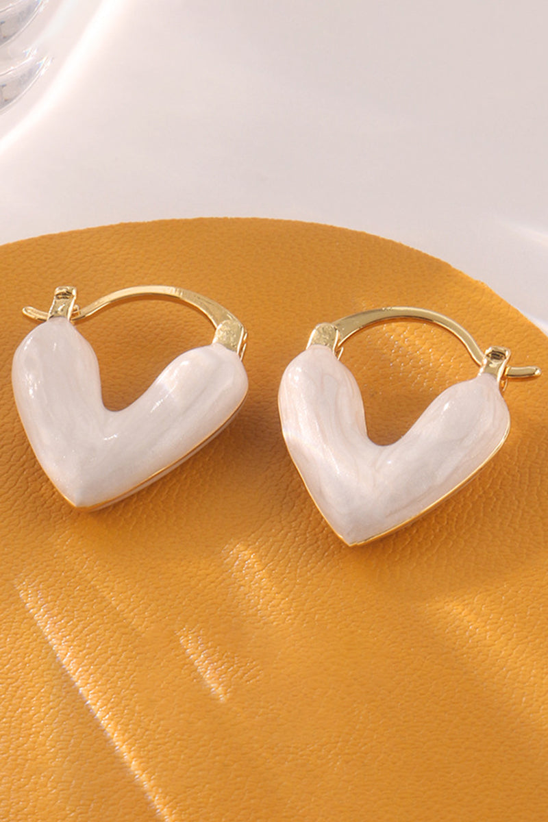 HEART DECOR HOOP EARRINGS