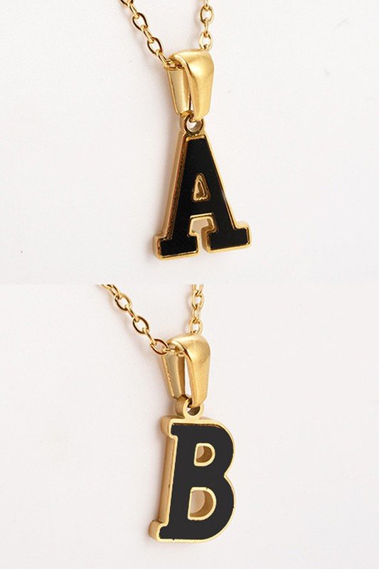 ALPHABET PENDANT FASHION NECKLACE