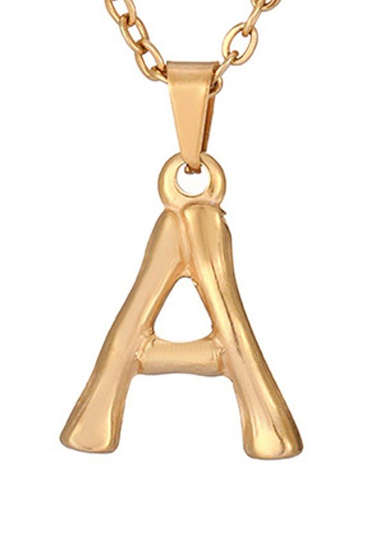 FASHION SIMPLE ALPHABET PENDANT NECKLACE