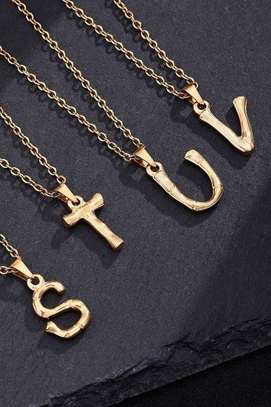 FASHION SIMPLE ALPHABET PENDANT NECKLACE