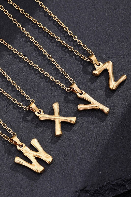FASHION SIMPLE ALPHABET PENDANT NECKLACE