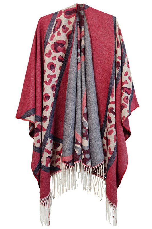 LEOPARD POINT CASUAL SHAWL WRAP