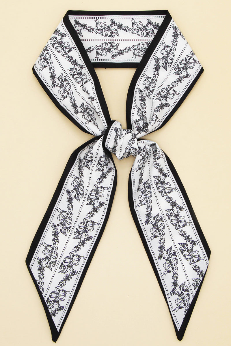 STRIPED PRINT SILK SCARVES