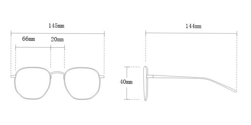 SQUARE FRAME FASHION GLASSES