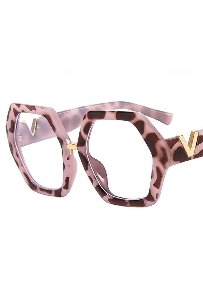 WOMEN GEOMETRIC FRAME EYEGLASSES