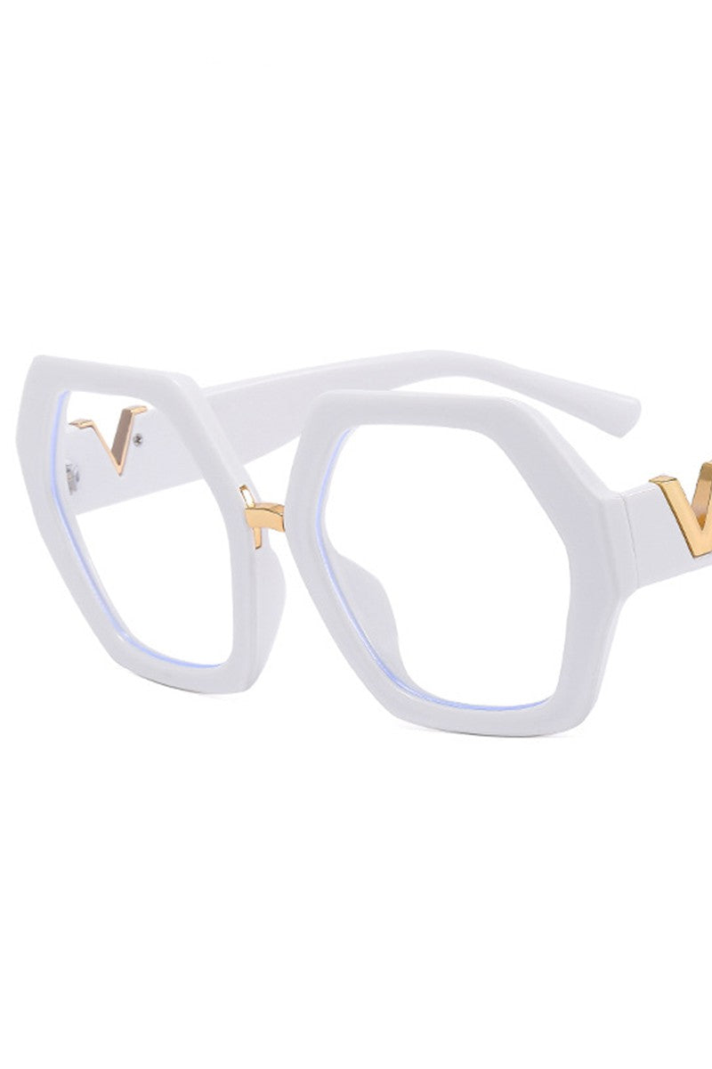 WOMEN GEOMETRIC FRAME EYEGLASSES