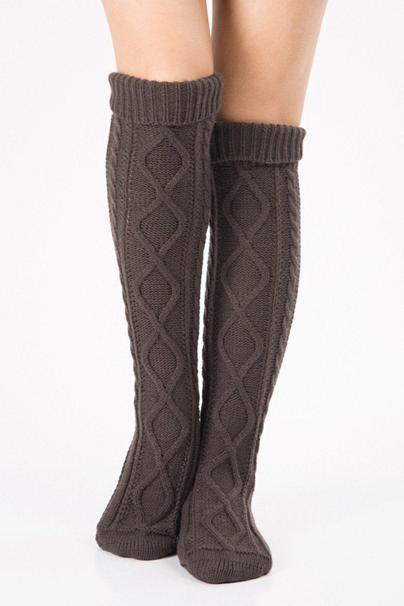 LOZENGE PATTERN KNIT SOCKS