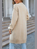 Women’s Ribbed Open Front Cardigan with Pockets | Casual Knitwear