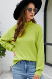 WOMEN BASIC ROLL HIGH NECK PULLOVER SWEATER