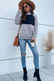 WOMEN LONG SLEEVE LINT HIGH NECK SWEATSHIRT