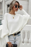 LOOSE STRAPLESS LARGE SIZE SOLID COLOR SWEATER - Doublju