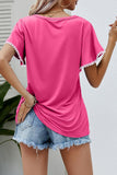 DOUBLE LAYERED SHORT SLEEVE CASUAL TOP - Doublju